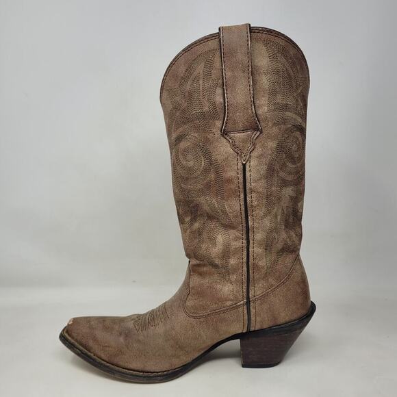 Durango Boots Women 6.5M Brown Faux Leather Western Cowboy Rodeo Cowgirl DCRD145 - Picture 7 of 12